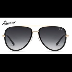 Quay All In Sunglasses in Black/Smoke (Polarized)